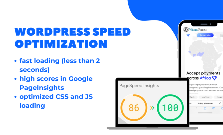 WordPress Speed Optimization, Optimization WordPress Performance, High Google PageInsights score, Fast loading, smooth loading, High in search rankings, CSS\JS Loading Optimization, LazyLoad, Critical CSS optimization