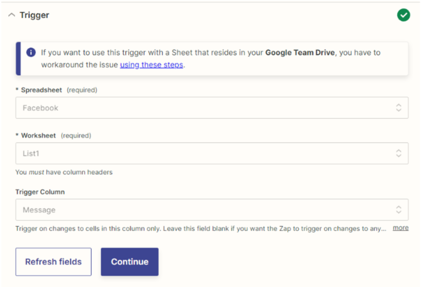 Select the account we want to connect Zapier