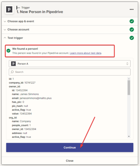 Display all the information available in their profile.