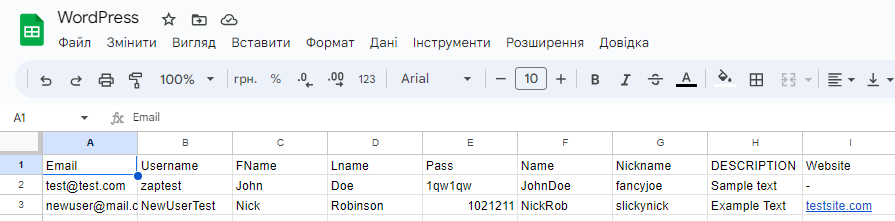 Connect the account and choose the document and sheet from which the data will be transferred
